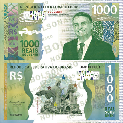 Nota Souvenir Jair Messias Bolsonaro - Presidente do Brasil 2019 a 2022